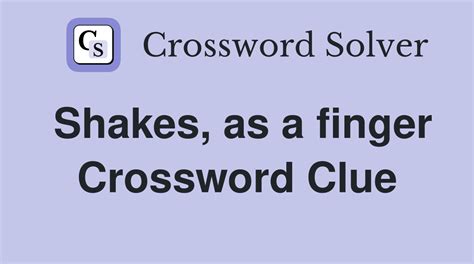 finger crossword clue